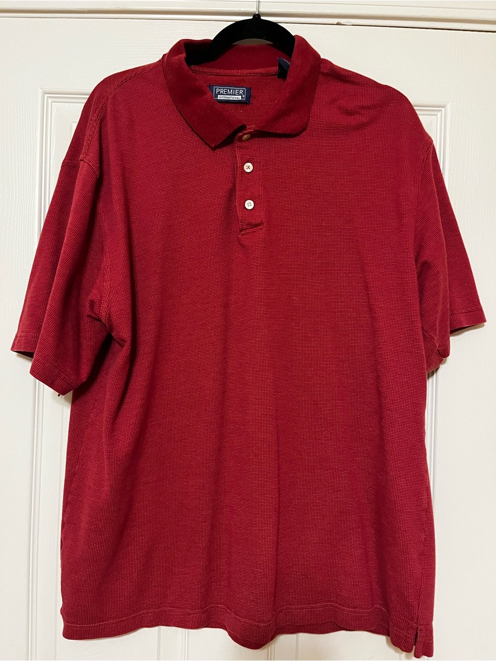 Premier International International Men's Deep Red Polo Shirt